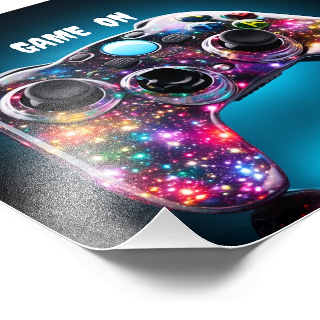 Game On Vibrant Remote  Photo Print (Corner)