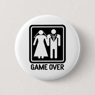 Game Over 6 Cm Round Badge