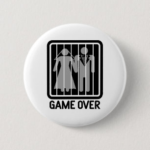 Game Over 6 Cm Round Badge