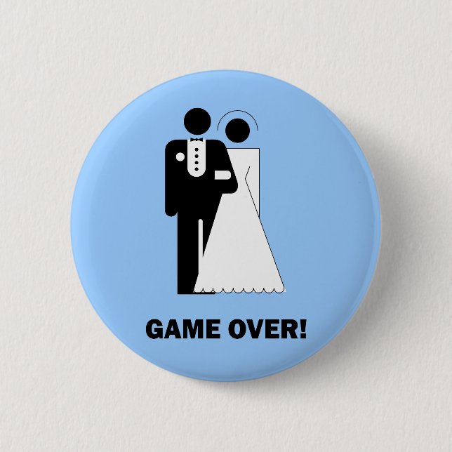 Game over 6 cm round badge (Front)