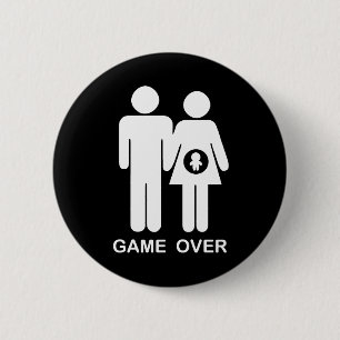 Game Over 6 Cm Round Badge