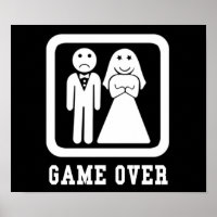 Game Over | Bachelor Stag Party Gift (Black/White)