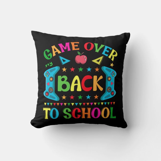 Game over Back to school Cushion (Front)