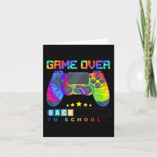 Game Over Back To School Fun Kids First Day Schoo Card