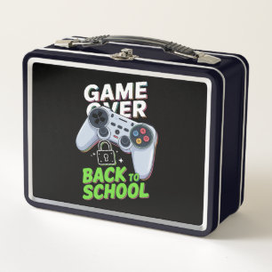 Game Over Back To School Funny First Day School Metal Lunch Box