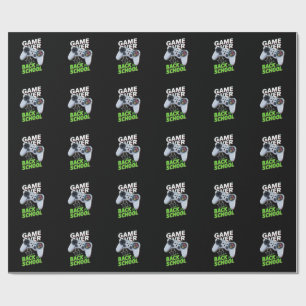 Game Over Back To School Funny First Day School Wrapping Paper