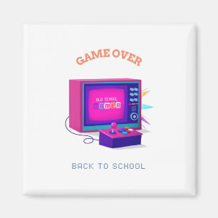 Game Over Back To School  Magnet
