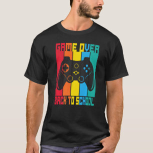 Game Over Back To School Sunset Student Game Contr T-Shirt