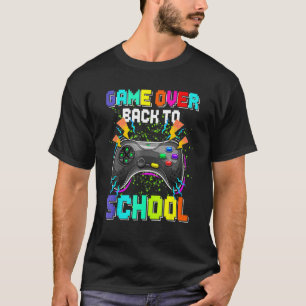 Game Over Back To School Video Game Leveled Up Boy T-Shirt