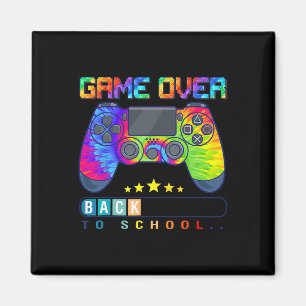 Game Over Byck To School Fun Kids First Day School Magnet