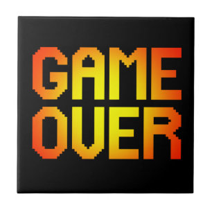 GAME OVER CERAMIC TILE