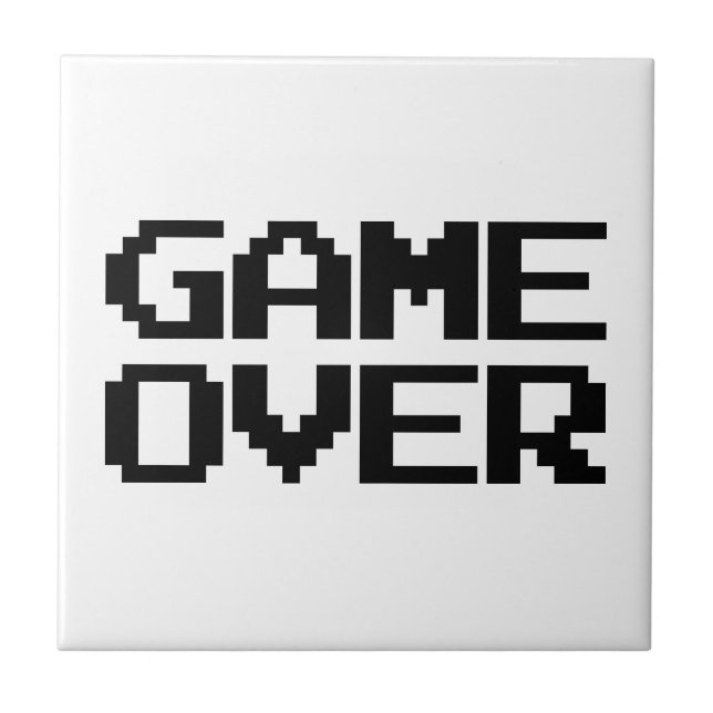 Game Over Ceramic Tile (Front)