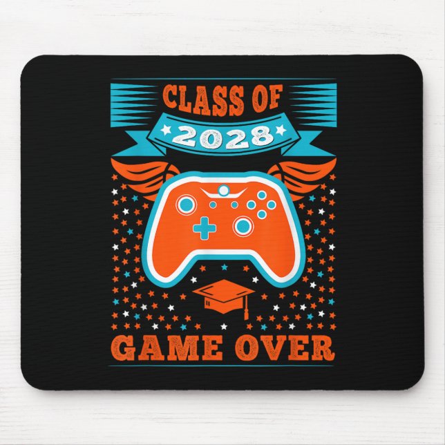 Game Over Cl Of 2028 Shirt Students Funny 2028 Gra Mouse Pad (Front)