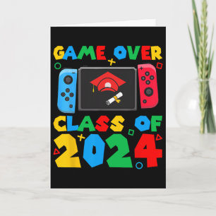 Game Over Cl Of Video Gamer Students Funny Graduat Card