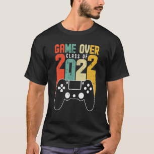 Game Over Class Of 2022 Video Games Vintage Gradua T-Shirt