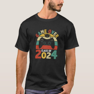 Game Over Class of 2024 Vintage Graduation Senior T-Shirt