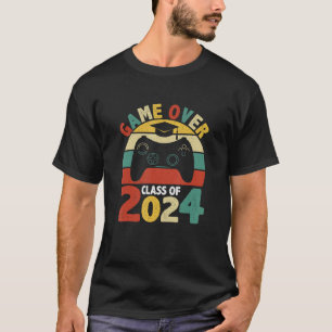 Game Over Class Of 2024 Vintage Graduation Senior T-Shirt