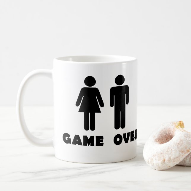 Game over coffee mug (With Donut)