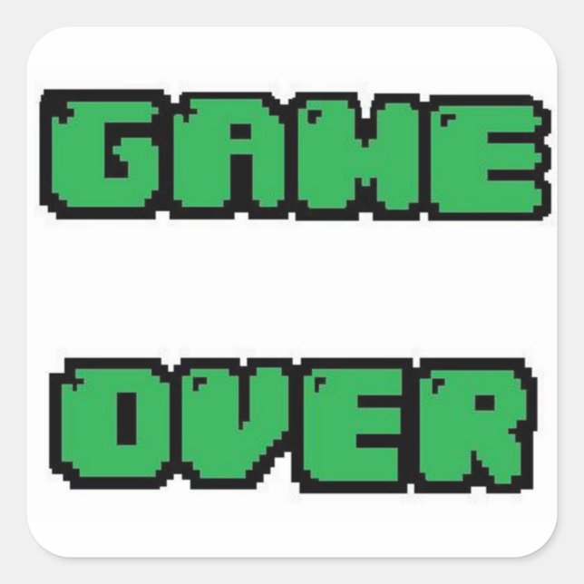 GAME OVER Collection Square Sticker (Front)