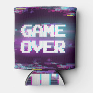 Game over concept, glitch effect. can cooler