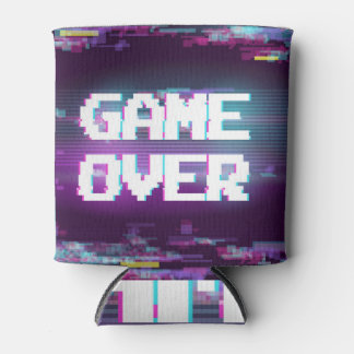 Game over concept, glitch effect. can cooler