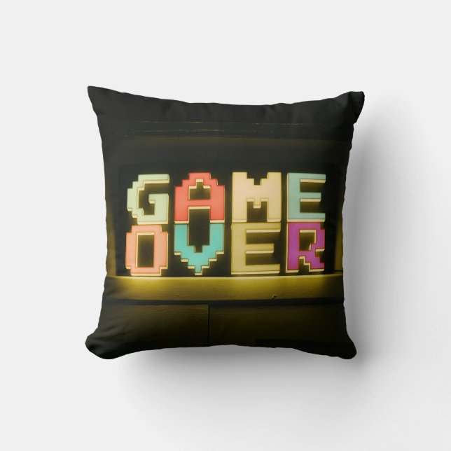 Game Over Cute Simple Pixel Art Pixel Arts Easy De Cushion (Front)