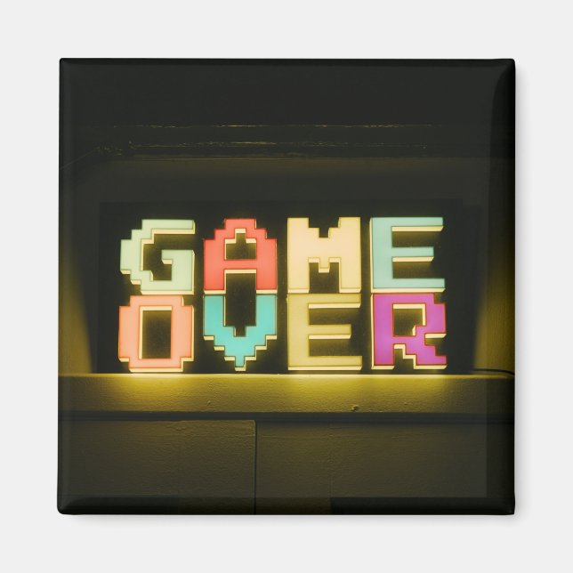 Game Over Cute Simple Pixel Art Pixel Arts Easy De Magnet (Front)