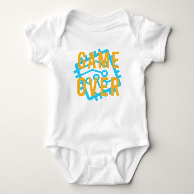 Game Over Digital Circuit Baby Bodysuit (Front)
