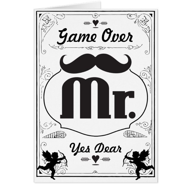 Game Over Funny Bachelor Party Invitations (Front)