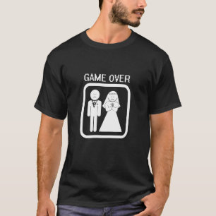 GAME OVER  Funny Bachelor Party, Wedding Groomsman T-Shirt