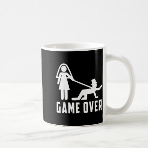 Game over funny newlyweds humour casual wedding coffee mug