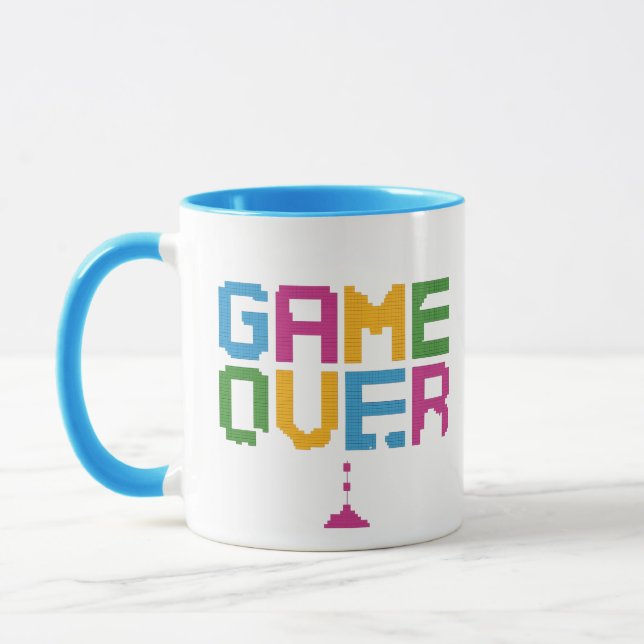 Game Over Gamer Mug – Retro Pixel Gaming Coffee  (Left)