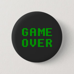 GAME OVER geek button badge