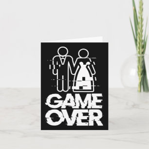 Game Over Glitch Bride Groom Funny Wedding Card
