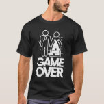 Game Over Glitch Bride Groom Funny Wedding  T-Shirt<br><div class="desc">Game Over Glitch Bride Groom Funny Wedding</div>