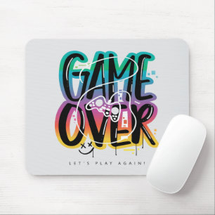 Game over graffiti joystick gamer mouse pad