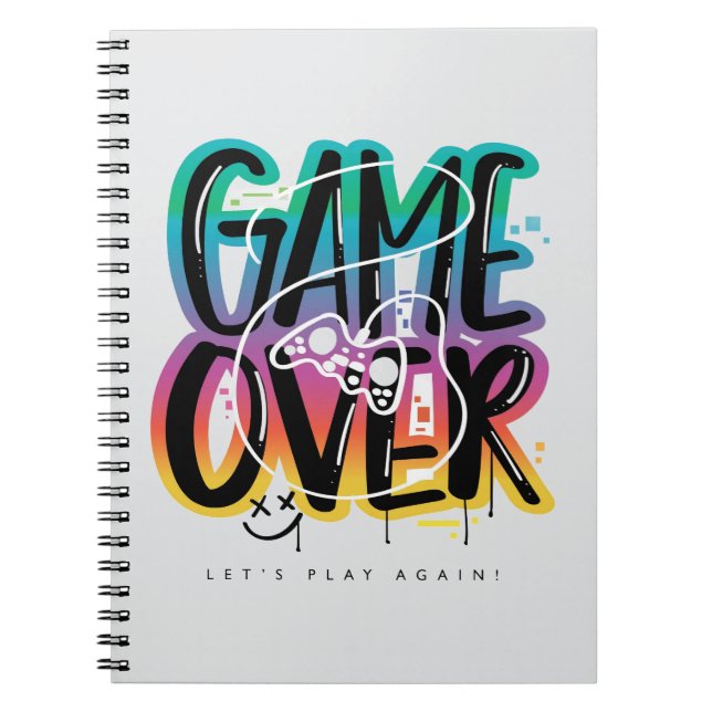 Game over graffiti joystick gamer notebook (Front)