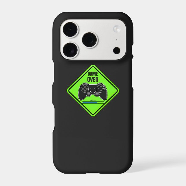 Game Over  Green iPhone Case (Back)