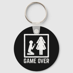 Game Over Groomsmen Celebration Marriage Booze Smo Key Ring