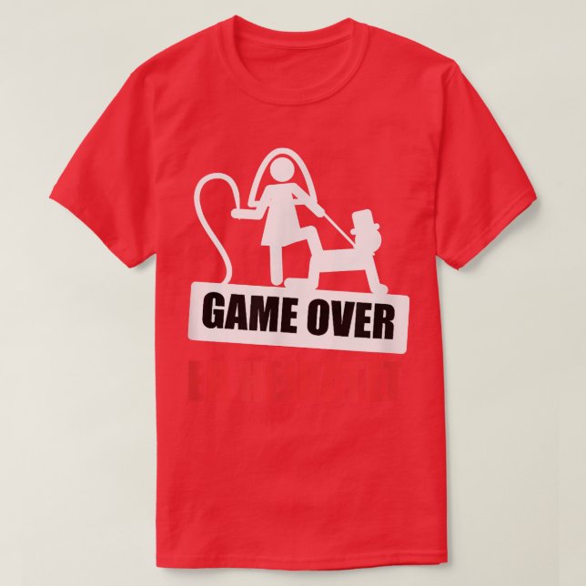 Game Over He Married Party Marriage Groom  T-Shirt (Design Front)
