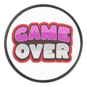 GAME OVER Hockey Puck