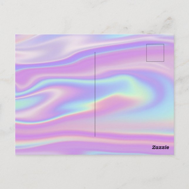 Game Over Holographic Funny Save The Date Wedding  Postcard (Back)