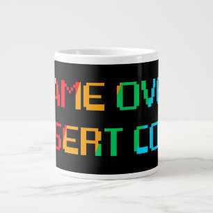 Game Over Insert Coin Large Coffee Mug