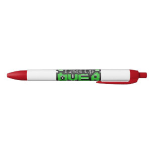 Game Over, Level Up: Pixelated Retro Game World Black Ink Pen