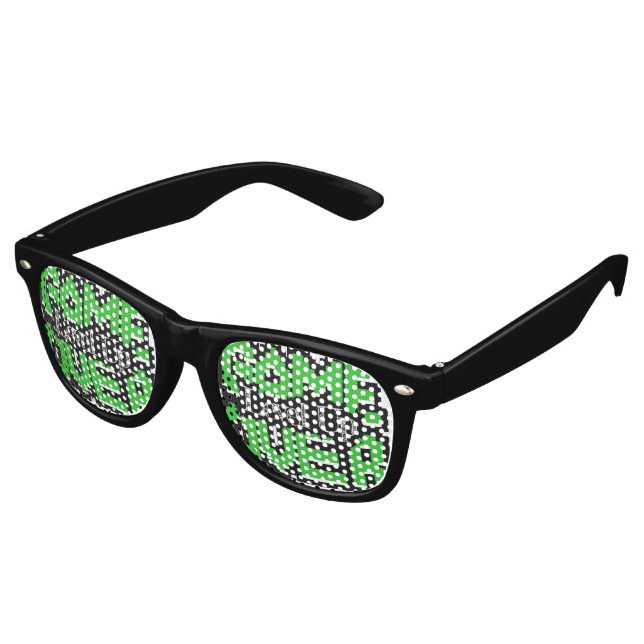 Game Over, Level Up: Pixelated Retro Game World Sunglasses (Angled)