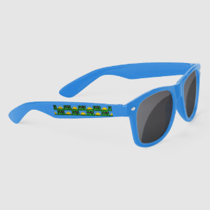 Game Over, Level Up: Retro Pixel Block Adventure Sunglasses