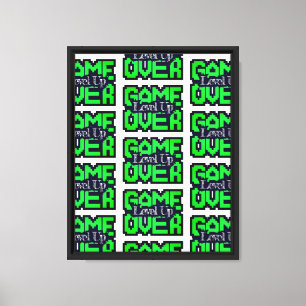 Game Over, Level Up: Retro Pixel Sandbox Adventure Canvas Print