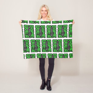 Game Over, Level Up: Retro Pixel Sandbox Adventure Fleece Blanket