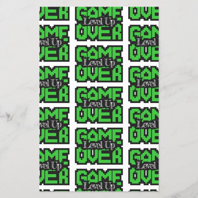 Game Over, Level Up: Retro Pixel Sandbox Adventure Flyer (Front)