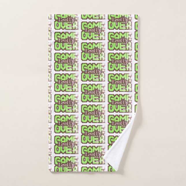 Game Over, Level Up: Retro Pixel Sandbox Adventure Hand Towel (Hand Towel)